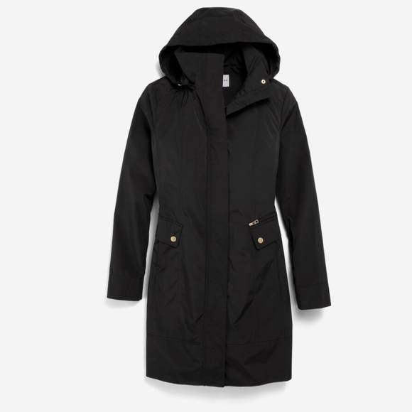 XS/TP Cole Haan Women's Packable Rain Jacket with Hood and Bow XS/TP - Picture 12 of 13